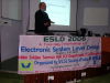Prof. Arvind giving the keynote talk at ESLD